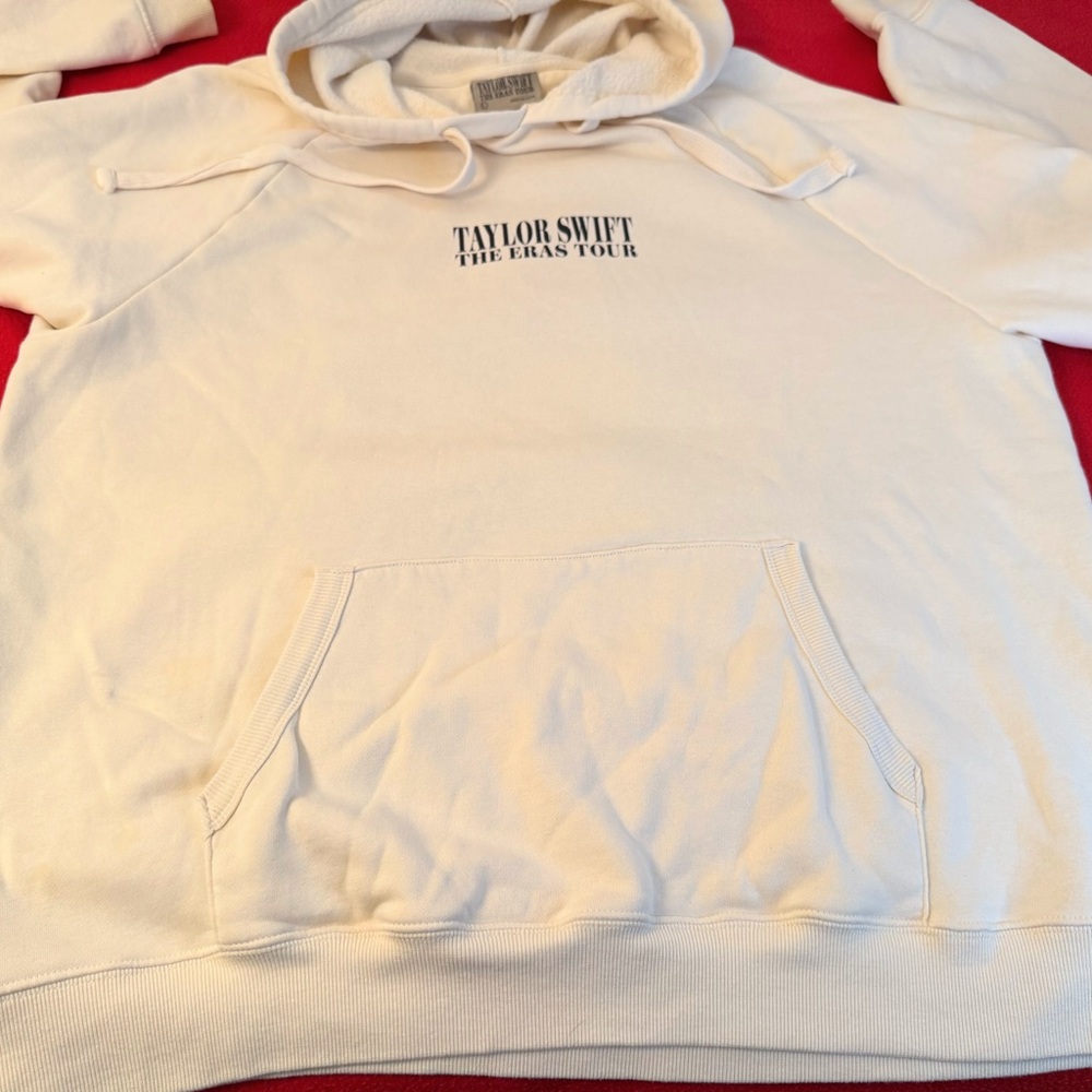 Taylor Swift The Eras Tour Beige Hoodie Unisex Size L Adult Oversized pullover - Picture 6 of 9